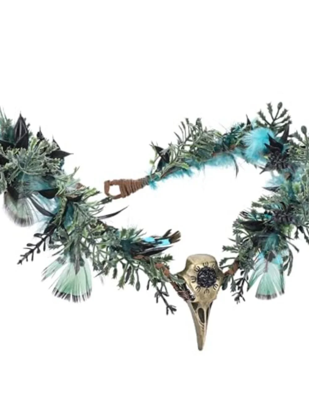 Handmade Gothic Raven Feather Elf Crown Woodland Circlet Fairy Tiara Cosplay